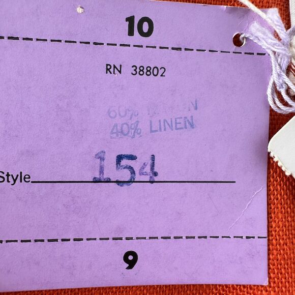 60s Vtg Mr Mort by Stan Herman Mod Shift Dress Sz 9 Tomato Red Orange Deadstock - Picture 4 of 16